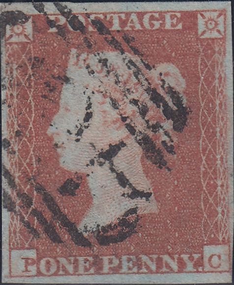 89478 - PL.106 (PC)(SG8). Fine used 1850 1d pl.106 (SG8) letter...