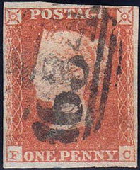 89495 - PL.106 (FC)(SG8). Good used 1850 1d pl.10...