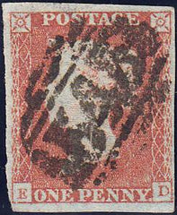 89552 - PL.94 (ED) (SG8). Good used 1849 1d pl.94, four ve...