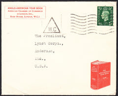 89684 - ADVERTISING. 1941 envelope London to Indiana, USA ...