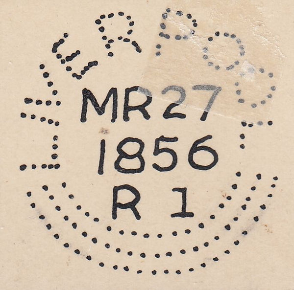 89691 - 1856 LIVERPOOL DOTTED CIRCLE CANCELLATION.