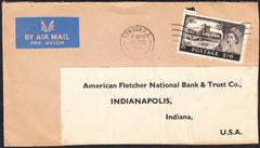 89703 - 1964 large part envelope London to Indiana, USA wi...