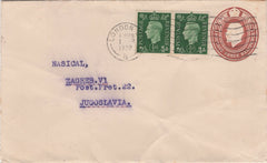89744 - 1939 MAIL LONDON TO YUGOSLAVIA. Envelope London to Zagreb...