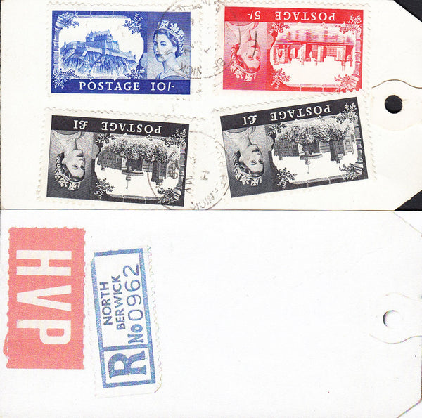 89836 - HIGH VALUE PACKET MAIL. 1969 parcel tag sent regis...