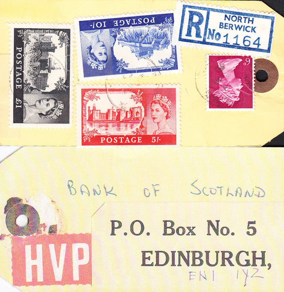 89854 - HIGH VALUE PACKET MAIL. 1969 parcel tag sent regis...
