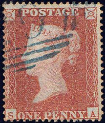 90060 1850 1D ARCHER EXPERIMENTAL PERFORATION PL.100 (SG16b)(SA) WITH BLUE CANCELLATION.