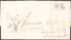 90085 - 1830 DEVON/EXETER PENNY POST. 1830 entire to Plymouth dated 30th April 18...