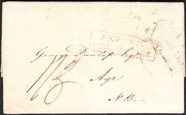 90090 - DEVON. 1817 entire Dawlish to Ayr dated 9th August...