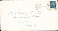 90263 - MAIL TO WINSTON CHURCHILL. 1941 envelope USA to "P...
