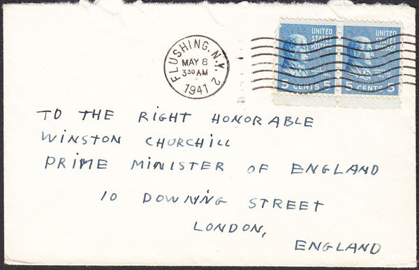 90264 - 1941 MAIL USA TO WINSTON CHURCHILL. Envelope USA