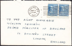 90264 - 1941 MAIL USA TO WINSTON CHURCHILL. Envelope USA