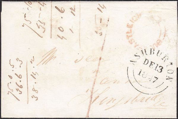 90276 - DEVON. 1847 letter (slight soiling) Buckfastleigh ...