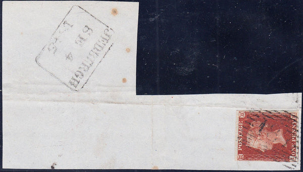90297 - PL.55 (IK) (SG8). Small piece with fine used 1d pl...