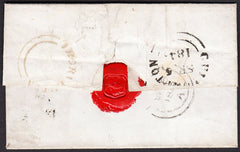 90315 - 1848 DEVON/'THORVERTON' UDC. 1848 wrapper Cullumpton to Peamore, Exeter ...