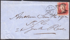 90363 - EDINBURGH DOTTED CIRCLE (RA3). 1864 envelope used ...