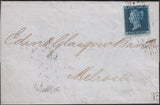 90613 - 1857 EDINBURGH '131' ROLLER WITHOUT BARS ON COVER/2D BLUE PL.6 (QI) (SG35).