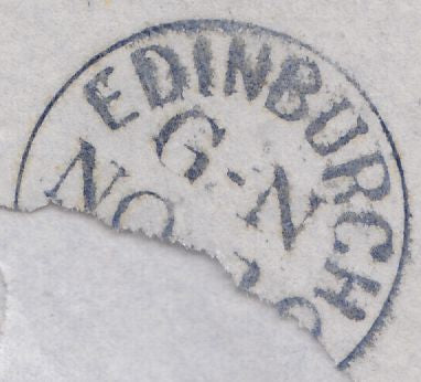 90613 - 1857 EDINBURGH '131' ROLLER WITHOUT BARS ON COVER/2D BLUE PL.6 (QI) (SG35).