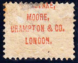 90680 "COPESTAKE, MOORE, CRAMPTON AND CO. LONDON." UNDERPRINT IN RED/½d BANTAM PL.6 (OD) (SG48 Spec.PP27).