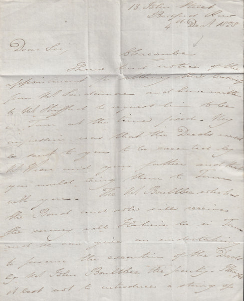 90736 - COFFEE HOUSE. 1828 letter London to Henley in Arde...