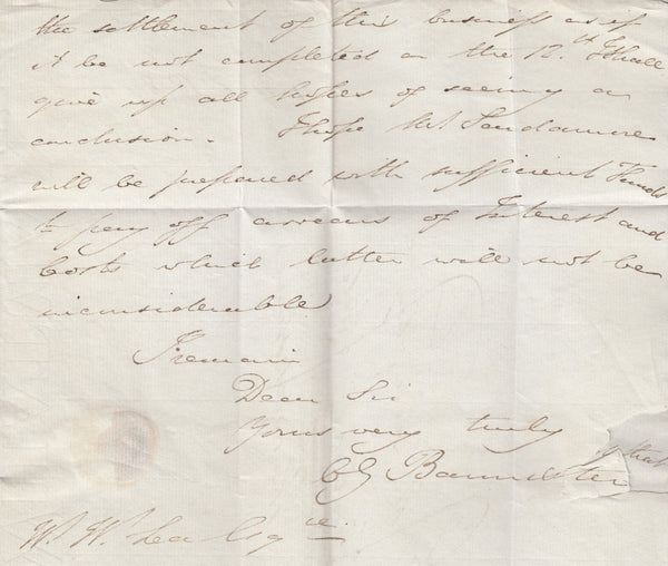 90736 - COFFEE HOUSE. 1828 letter London to Henley in Arde...