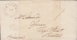 90783 1821 MAIL GLOUCESTER TO BRISTOL WITH 'PAID AT GLOUCESTER' HAND STAMP (GL406).