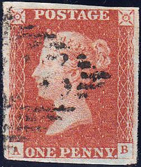 90809 - PL.69 (AB) (SG89). Fine used 1846 1d pl.69 lettere...