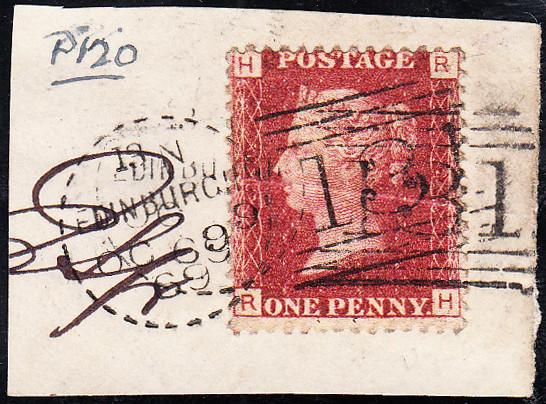 90835 - EDINBURGH DOTTED CIRCLE (RA6) USED OCTOBER 1869. S...