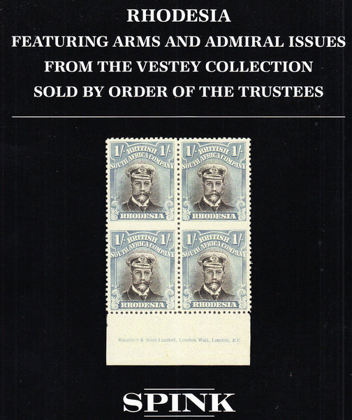 91129 - RHODESIA FEATURING ARMS AND ADMIRAL ISSUES FROM TH...
