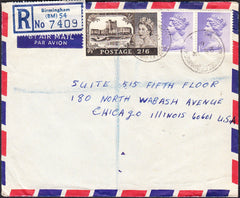 91228 - 1967 envelope sent registered air mail Birmingham ...