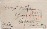 91285 - 1845 MIDDLESEX. Envelope postage prepaid in c...