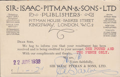 91340 - 1933 ADVERTISING LONDON TO PALESTINE. Post card London to Tel Aviv Pale...