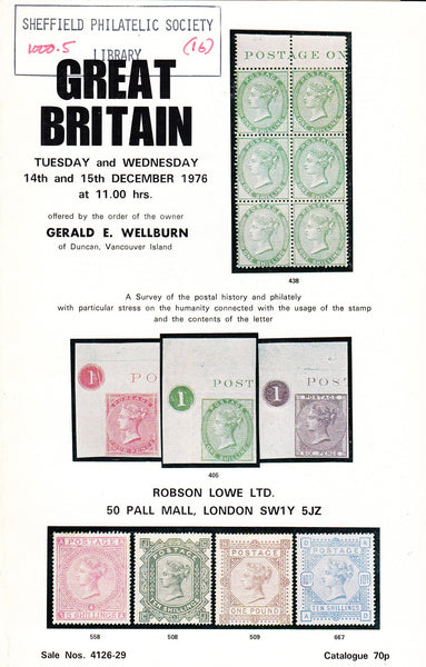 91373 - GREAT BRITAIN THE GERALD WELLBURN COLLECTION SOLD ...
