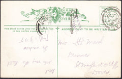 91719 - 1907 UNPAID MAIL DEAL TO DOVER. Post card Deal to Dover,...