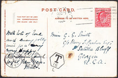 91724 - 1904 UNDERPAID MAIL LONDON TO USA. Post card London ...