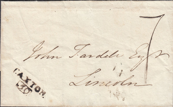 91744 - CAMBS/'CAXTON/50' MILEAGE MARK (CB71). Undated wrapper Caxton to 'John Fardell Esq Lincoln with ...