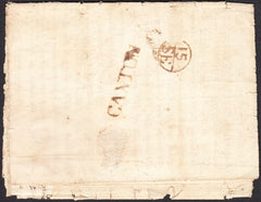 91746 - CAMBRIDGE/'CAXTON' HAND STAMP (CB64). Undated letter (fragile) Caxton to Well...
