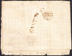 91746 - CAMBRIDGE/'CAXTON' HAND STAMP (CB64). Undated letter (fragile) Caxton to Well...