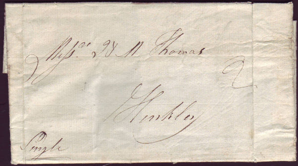 91804 - 1785 NORTHANTS/DAVENTRY FIRST TYPE MILEAGE MARK (NN41). 1785 entire (some reinforcement) Davent...