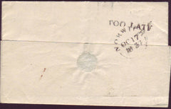 91845 - NORFOLK. 1837 letter Norwich to Great Yarmouth dat...
