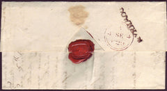 91913 1829 MAIL DOWNHAM, NORFOLK TO LONDON WITH 'DOWNHAM' HAND STAMP (NK123).
