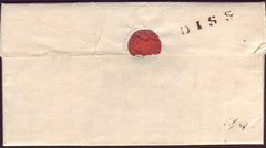 91916 - 1793 NORFOLK/'DISS' STRAIGHT LINE HAND STAMP (NK110). Fine entire Diss