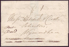 91929 - NORFOLK/'ATTLEBORO 102' MILEAGE MARK (NK13)(1809-1837). Undated wrapper