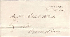 91930 NORFOLK. 1825 wrapper Attleborough to Wymondham