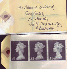 91958 - BANKERS' SPECIAL PACKET. 1972 parcel tag sent regi...