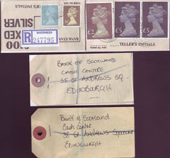 91963 - BANKERS' SPECIAL PACKET. 1984 pair of parcel tags ...