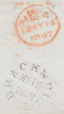 92028 - 1847 BERKS/'BINFIELD' UDC. Envelope Hastings to Binfield, Berks w...