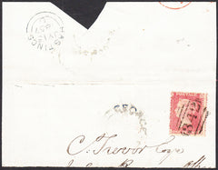 92041 - 1857 SUSSEX/'GEORGE ST' UDC. 1857 piece from Hastings with die 2 1d sta...