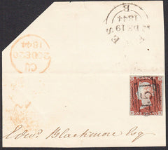 92063 - 1844 SUSSEX/ LEWES '451' NUMERAL. Small piece from Lewes with a fine