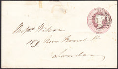 92074 - SUSSEX/LEWES. 1854 1d pink envelope Lewes to Londo...