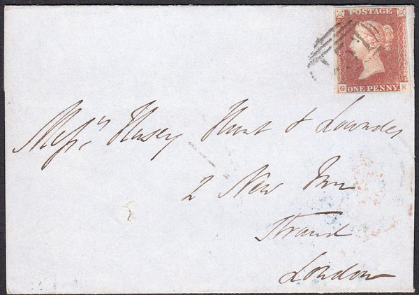 92077 - 1849 SUSSEX/LEWES '451' NUMERAL.. Part wrapper Lewes to London wi...